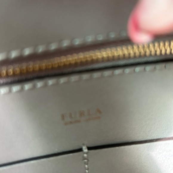 FURLA NWT Taupe Colored Leather Tote - Picture 7 of 12
